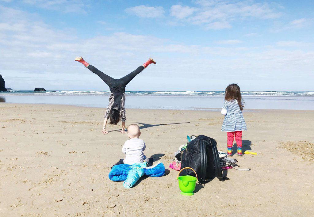 Family on the beach